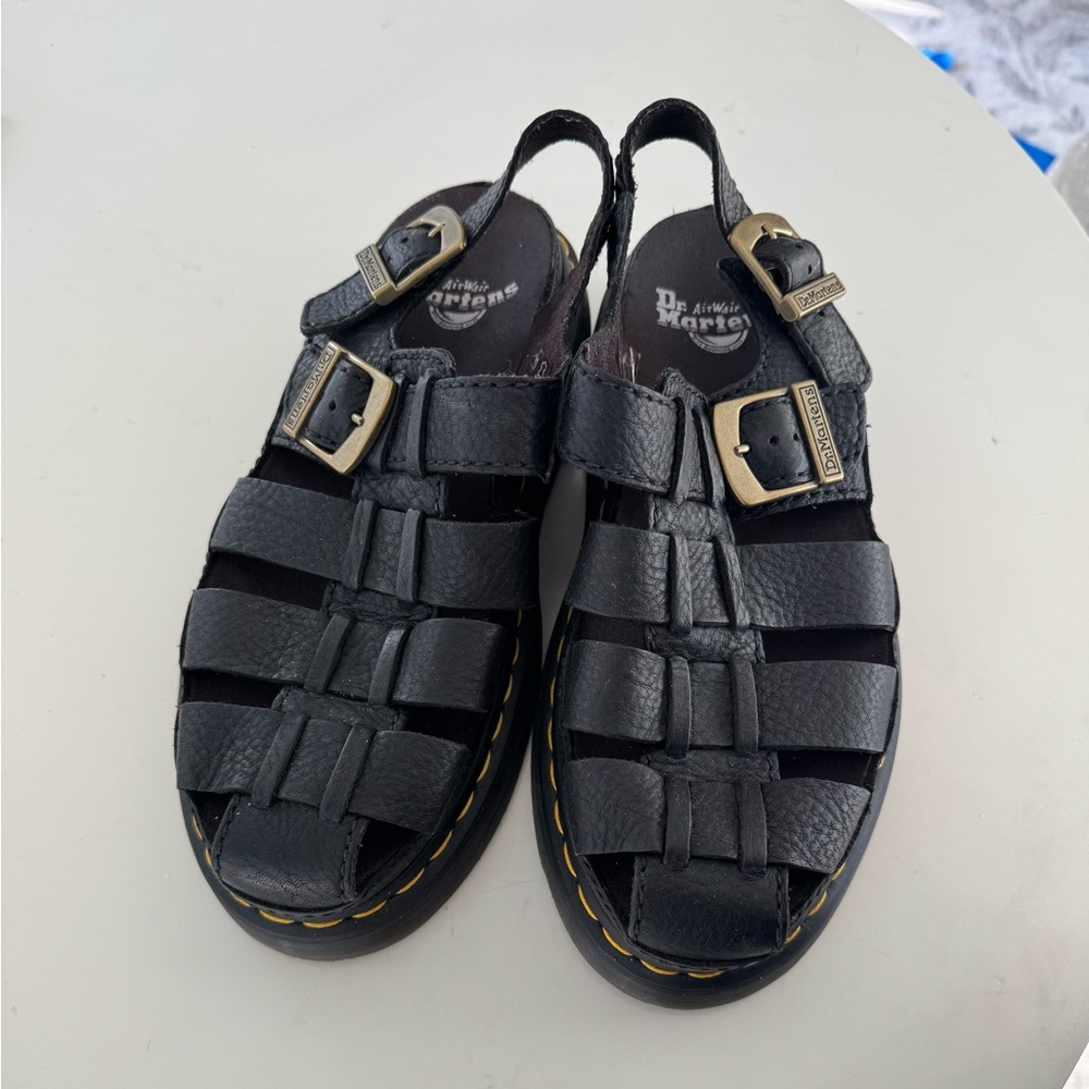 Dr. Martens Black Archive Fisherman Sandals W8/M7